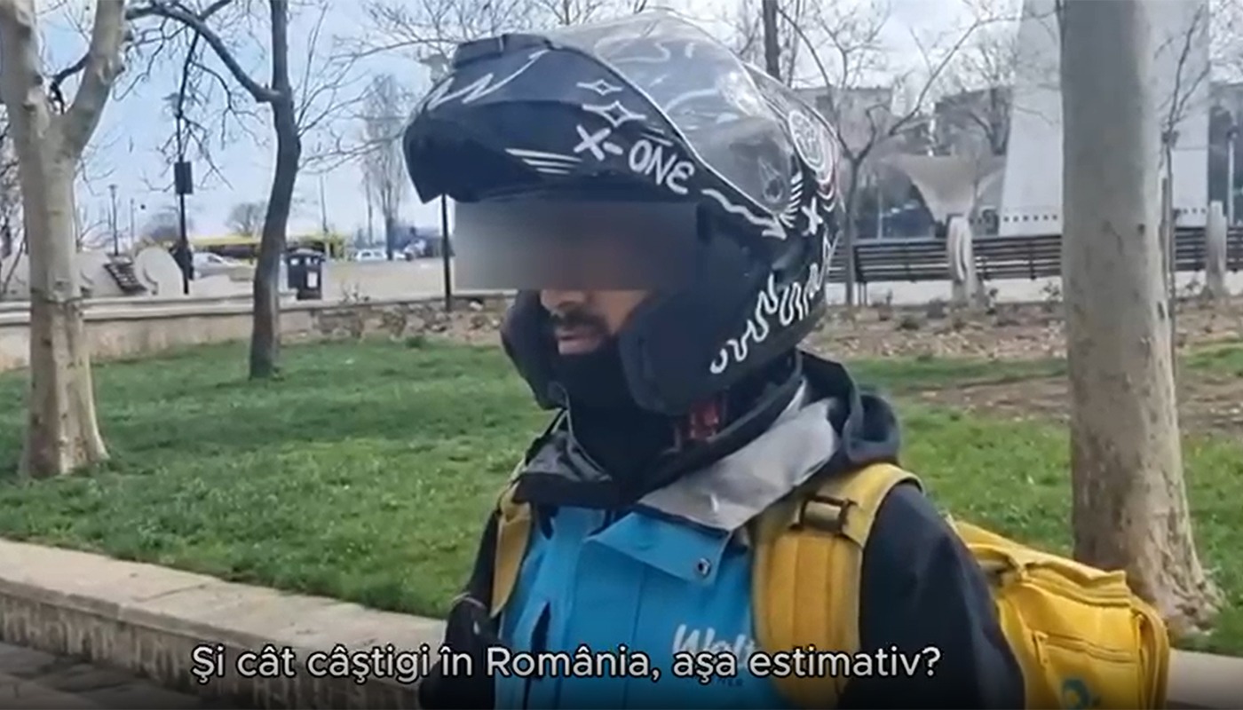 Suma ULUITOARE pe care o încasează lunar un livrator pakistanez în România este de…