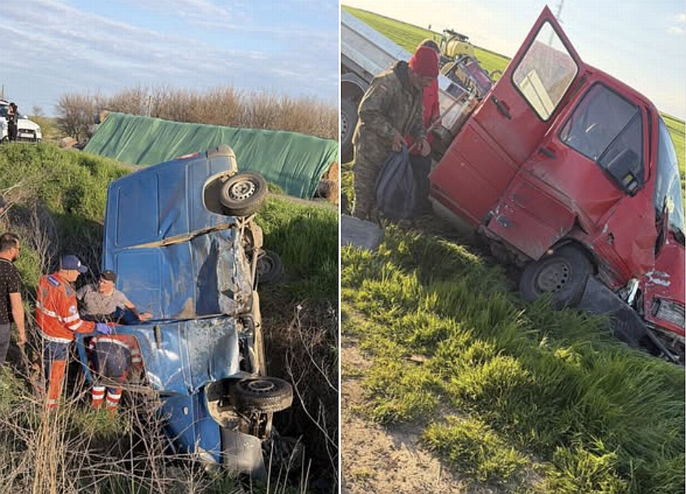 IMPACT VIOLENT între două autoutilitare, iar echipele de salvare au găsit o victimă…