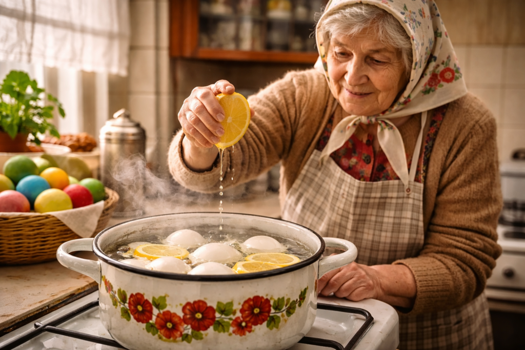 SECRETUL pentru ouă care nu se crapă: pune în apa de fiert acest…