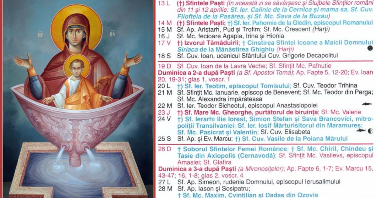 Sărbătoare IMPORTANTĂ în calendarul ortodox pe 17 aprilie: Credincioșii prăznuiesc astăzi…