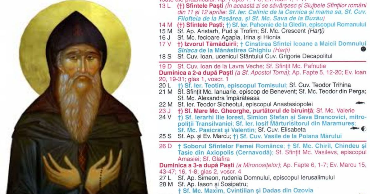 Iată cine este MARELE SFÂNT prăznuit pe 25 aprilie în calendarul ortodox…
