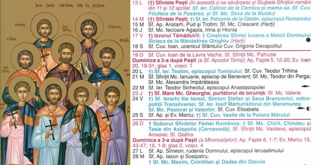 CALENDAR ORTODOX 29 aprilie: Iată pe cine pomenesc credincioșii cu mare EVLAVIE…