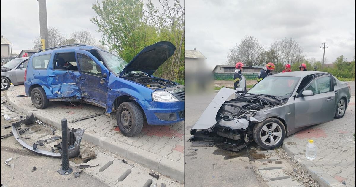 IMPACT VIOLENT între două mașini: Echipele de descarcerare au extras de URGENȚĂ…