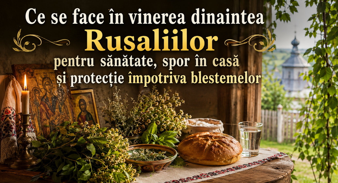 Pune acest obiect în pragul casei în VINEREA dinaintea Rusaliilor pentru SPOR și…