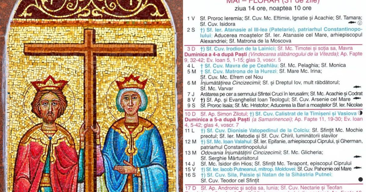 Calendarul ortodox aduce SCHIMBĂRI majore în luna mai 2026. Iată când pică…