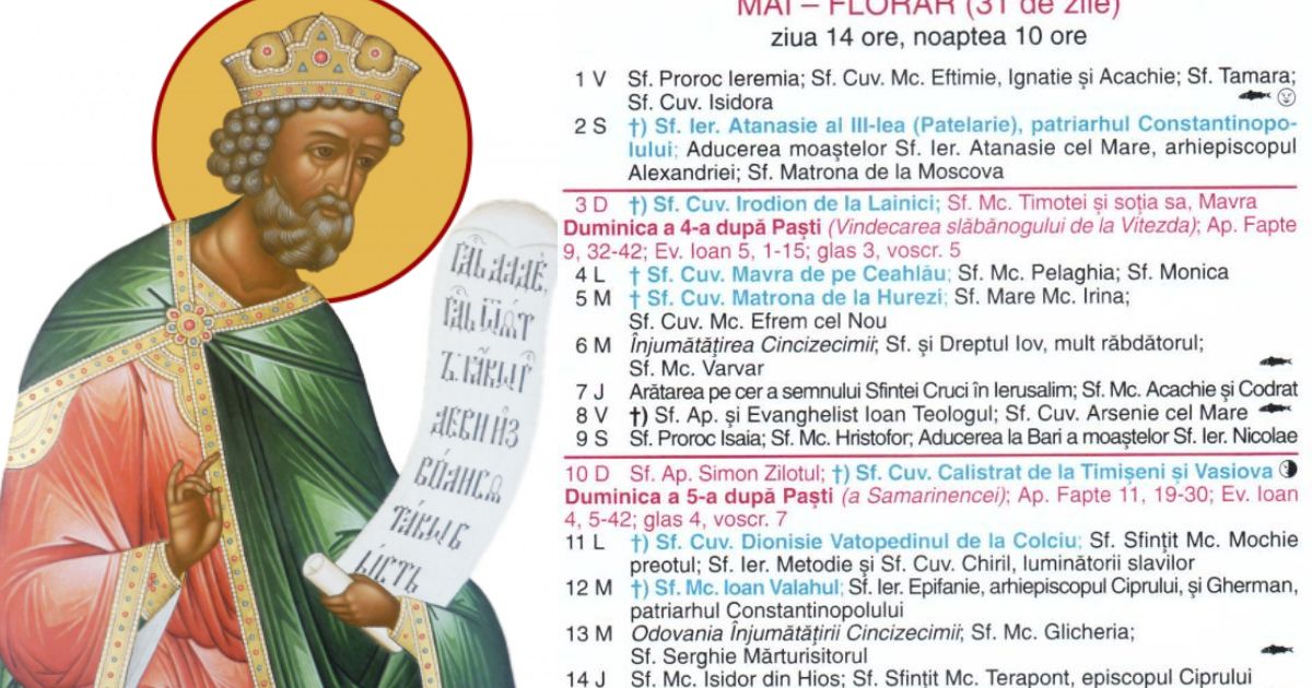 Sărbătoare IMPORTANTĂ pe 6 mai: Iată ce SFÂNT este prăznuit de credincioși pentru…