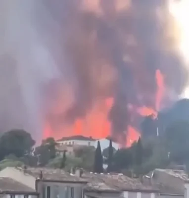 Infern în paradisul de la Saint-Tropez! Flăcările mistuie totul, sute de oameni evacuați în toiul nopții