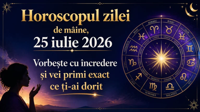 Horoscopul zilei de mâine, 25 iulie 2026. Vorbește cu încredere și vei primi exact ce ți-ai dorit