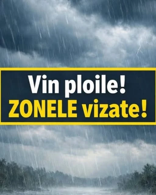 Prognoza meteo aduce ploi și furtuni. Temperaturile scad în mai multe regiuni ale țării