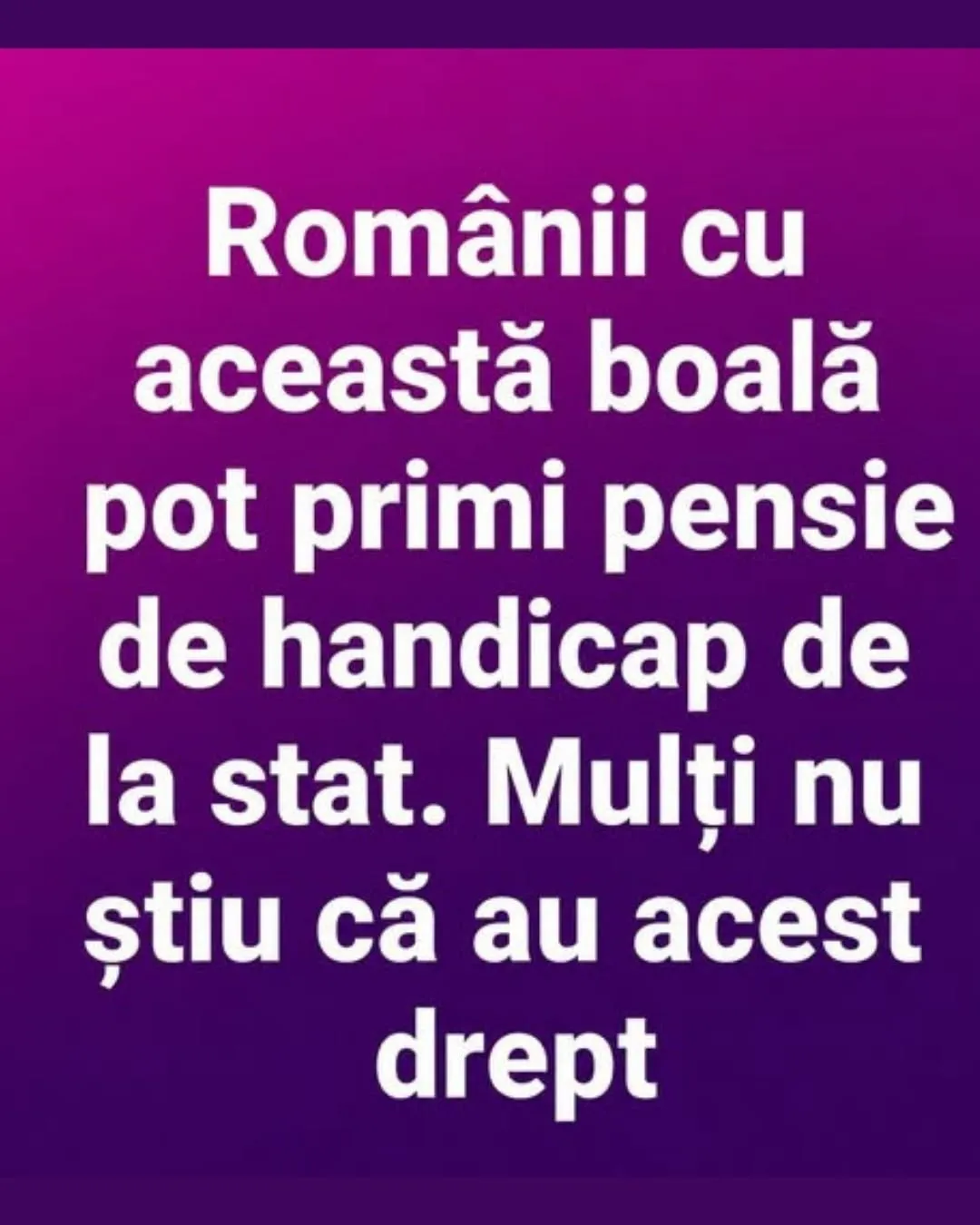 Românii cu această boală pot primi pensie de handicap de la stat…